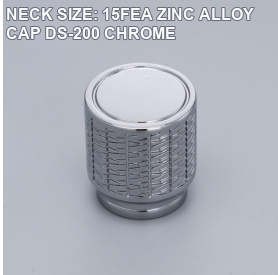 NECK SIZE: 15FEA ZINC ALLOY CAP DS-200 CHROME perfume bottle cap reference