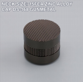NECK SIZE: 15FEA ZINC ALLOY CAP DS-168 GUNMETAL perfume bottle cap reference