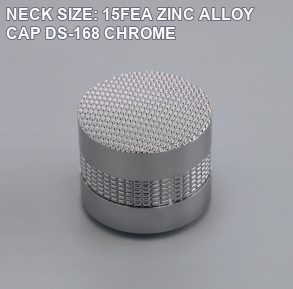 NECK SIZE: 15FEA ZINC ALLOY CAP DS-168 CHROME perfume bottle cap reference