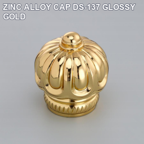 ZINC ALLOY CAP DS-137 GLOSSY GOLD perfume bottle cap reference