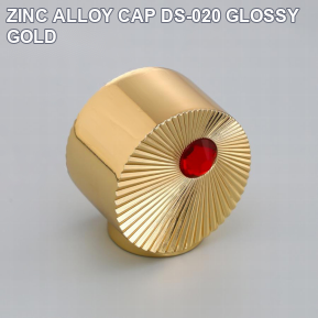 ZINC ALLOY CAP DS-020 GLOSSY GOLD perfume bottle cap reference