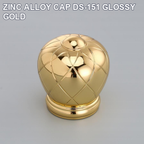 ZINC ALLOY CAP DS-151 GLOSSY GOLD perfume bottle cap reference