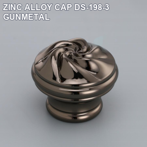 ZINC ALLOY CAP DS-198-3 GUNMETAL perfume bottle cap reference