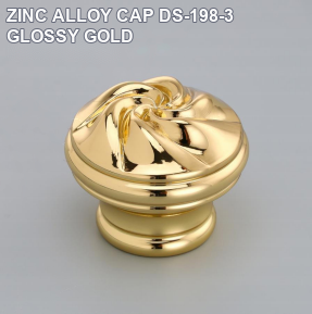 ZINC ALLOY CAP DS-198-3 GLOSSY GOLD perfume bottle cap reference