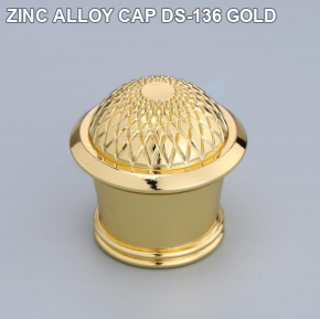 ZINC ALLOY CAP DS-136 GOLD perfume bottle cap reference