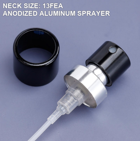 13FEA black anodized aluminum perfume sprayer