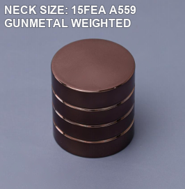 A559 15FEA gunmetal weighted perfume bottle cap