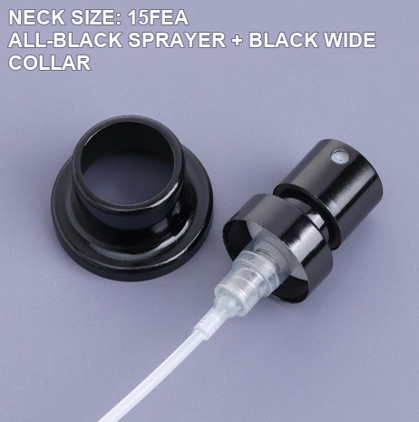 15FEA black perfume sprayer with wide collar reference