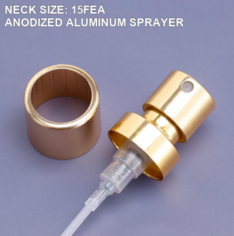 15FEA gold anodized aluminum perfume sprayer