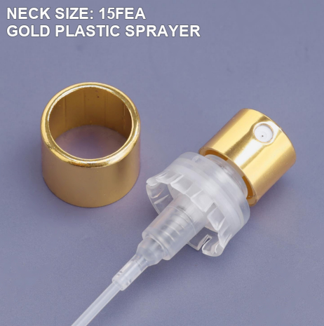 15FEA gold plastic perfume sprayer reference