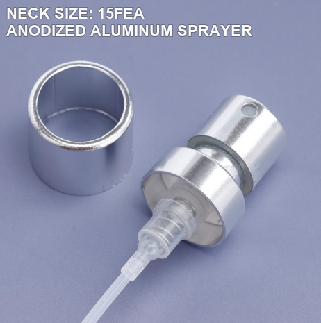 15FEA silver anodized aluminum perfume sprayer