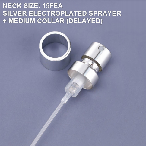 15FEA silver electroplated perfume sprayer with medium collar
