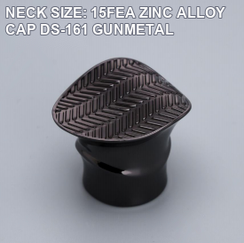 OULU 15FEA DS-161 asymmetric gunmetal zinc alloy perfume bottle cap reference