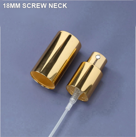 18mm screw-neck gold perfume sprayer and cap reference