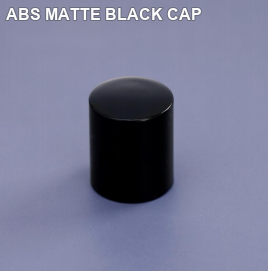 Matte black cylindrical ABS perfume bottle cap reference