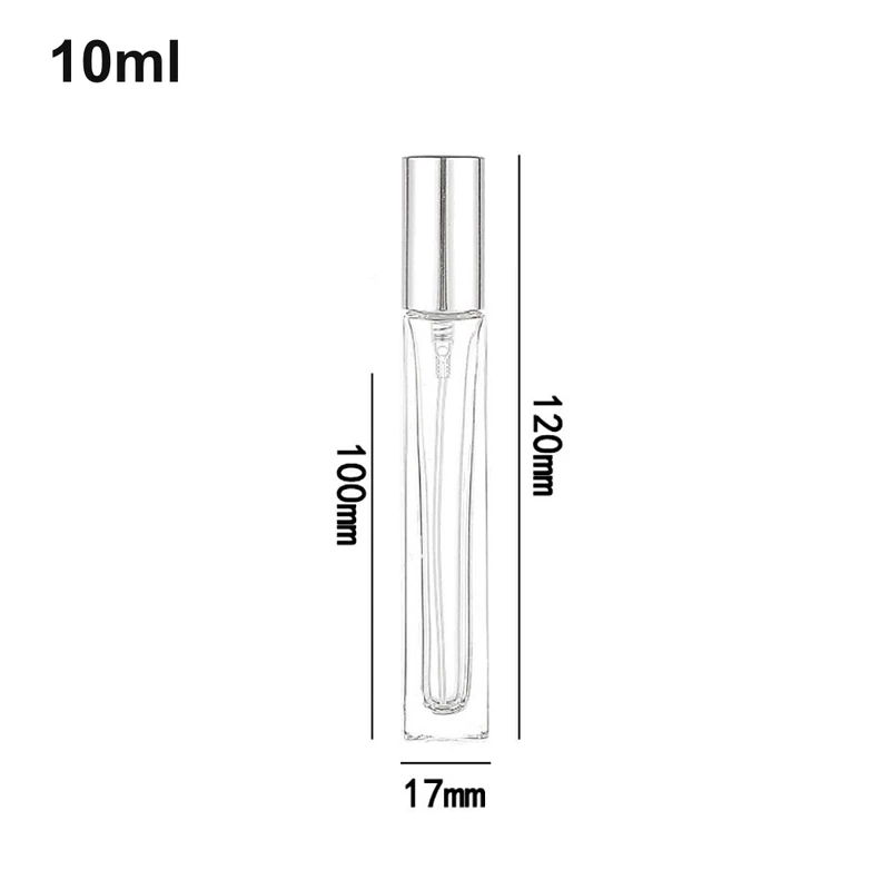 OULU-PB0102 extra-slim 10ml perfume bottle with silver-tone cap