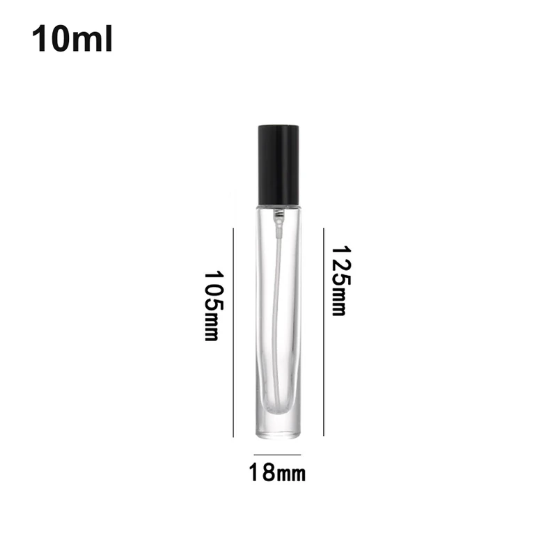 OULU-PB0103 extra-slim 10ml perfume bottle with black cap