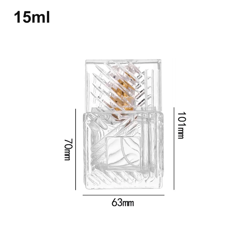 15ml Square Art-Glass Perfume Bottle