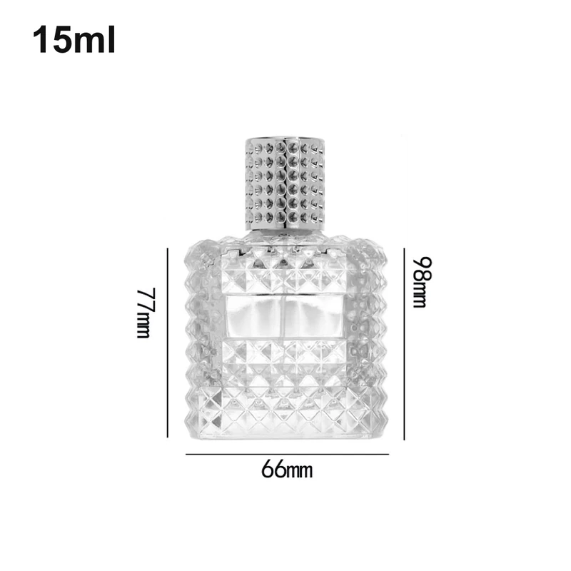 15ml Studded Square Perfume Bottle