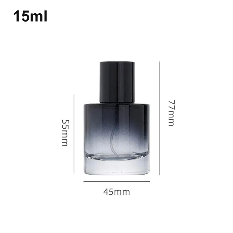 15ml Black Gradient Cylinder Perfume Bottle