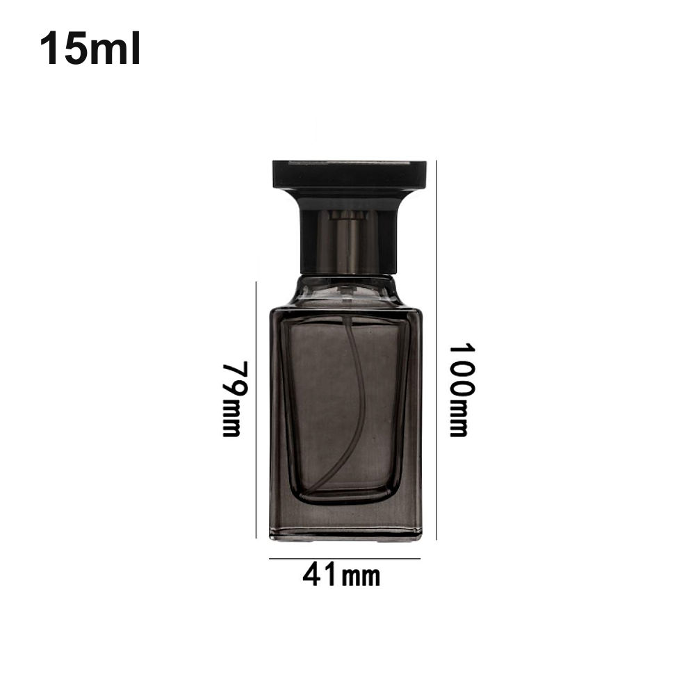15ml Transparent Black T-Cap Perfume Bottle