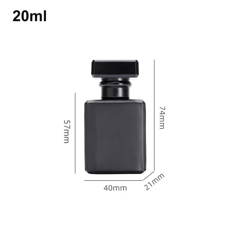 20ml Matte Black Rectangular Perfume Bottle