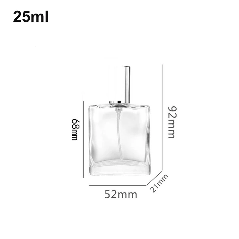 25ml Wide Rectangular Exposed-Sprayer Perfume Bottle