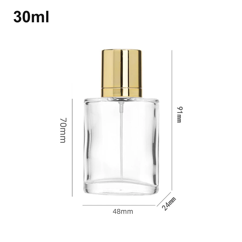 30ml Curved Gold-Cap Perfume Bottle