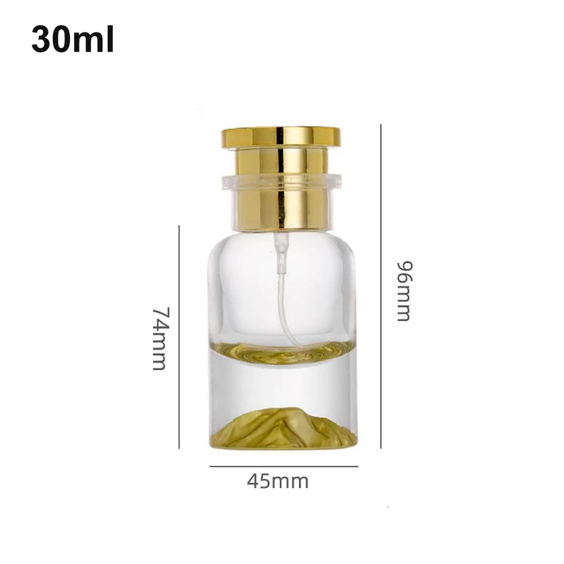 30ml Sculpted Gold-Base Perfume Bottle