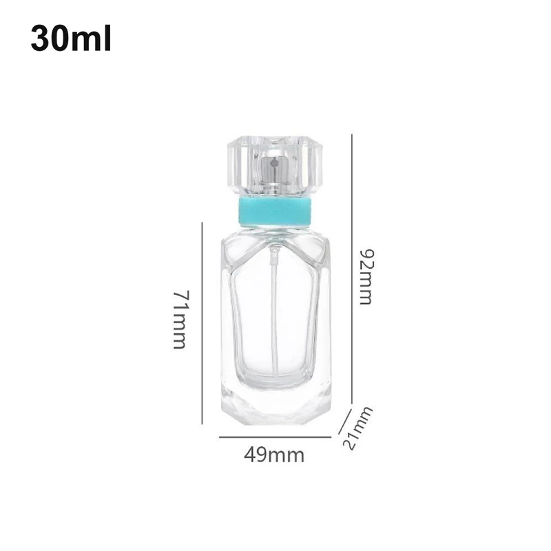 30ml Slim Faceted Clear-Cap Perfume Bottle