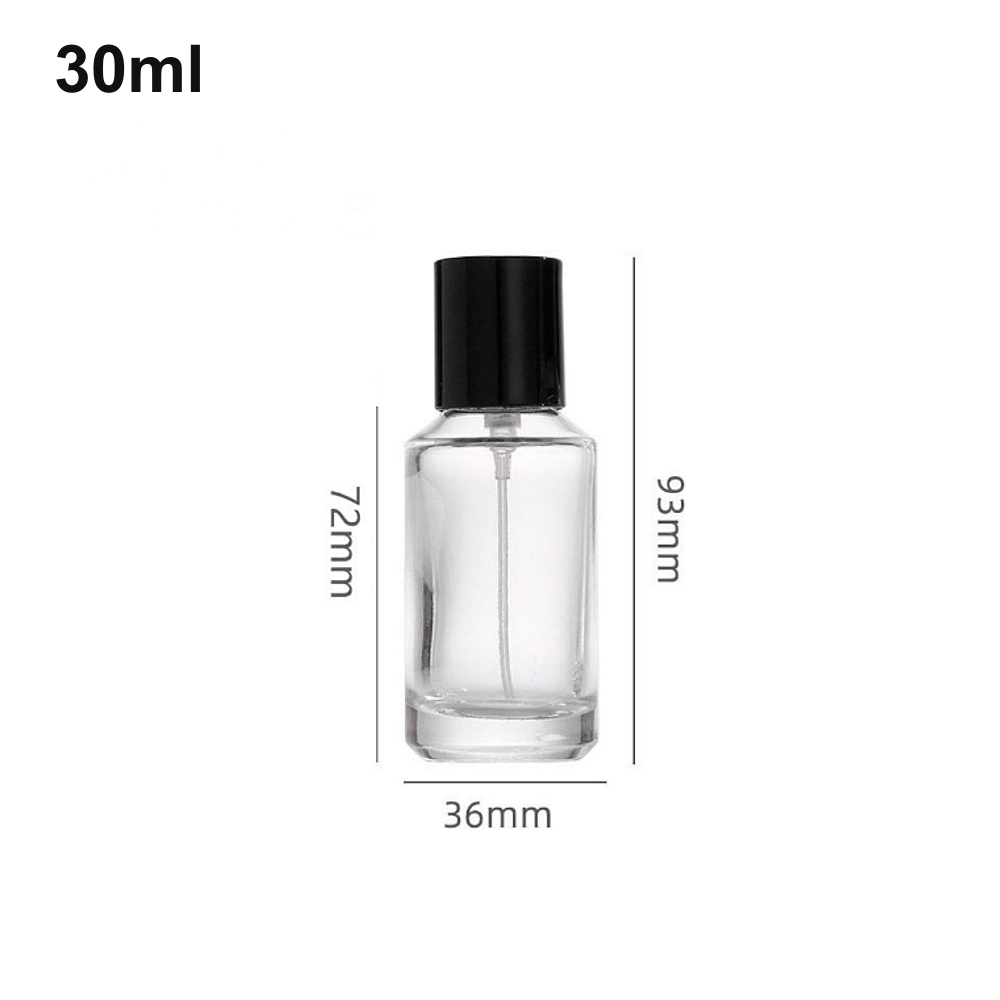 30ml Compact Black-Cap Cylinder Perfume Bottle