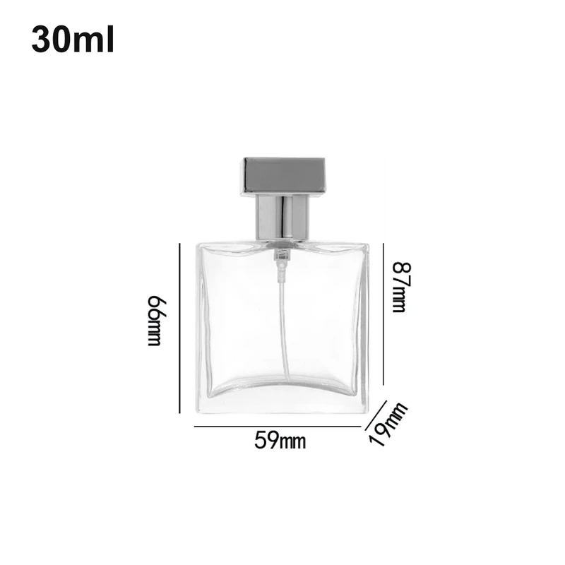 30ml Ultra-Slim Concave Square T-Cap Perfume Bottle