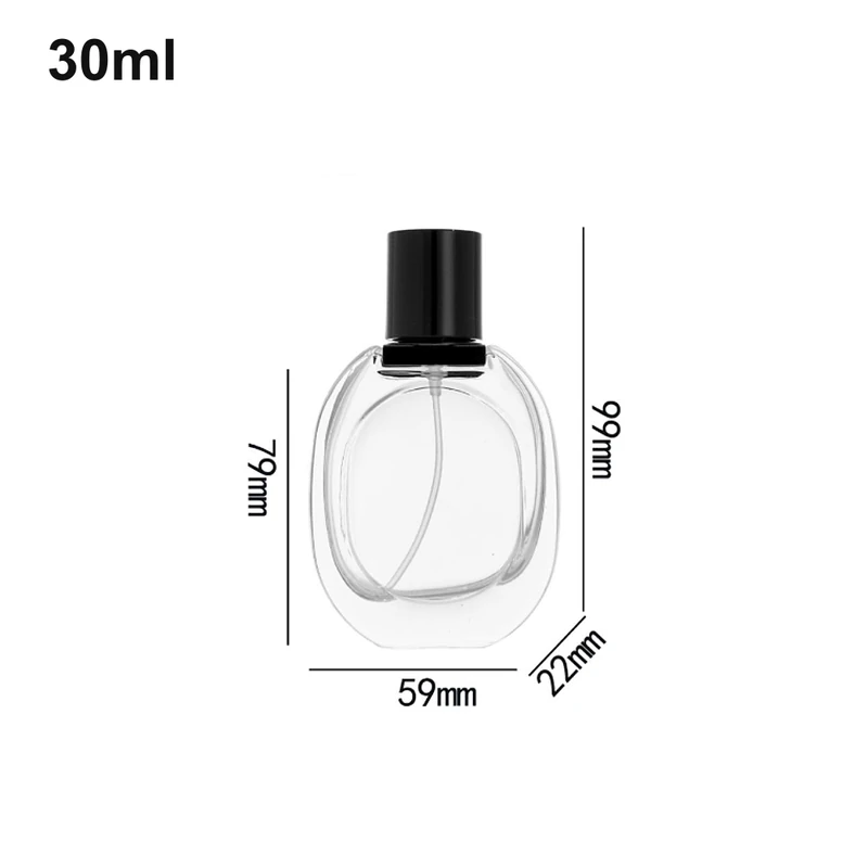 30ml Oval Frame Black-Cap Perfume Bottle
