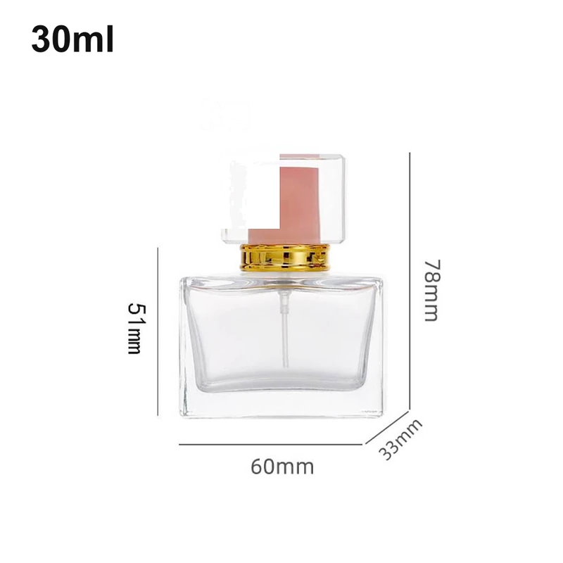 30ml Low-Profile Square-Cap Perfume Bottle