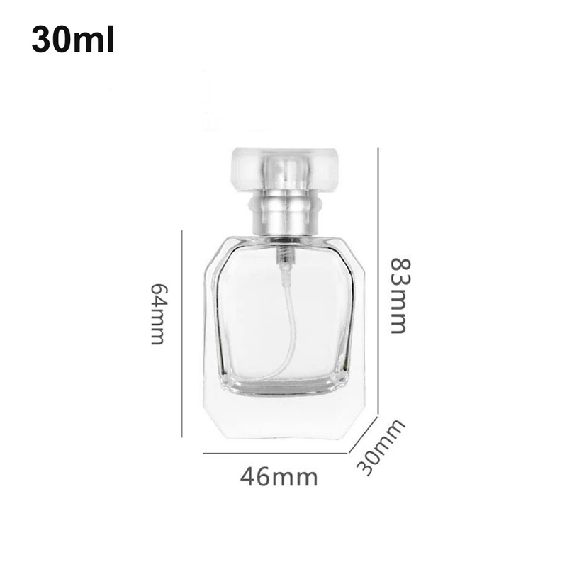 30ml Faceted-Shoulder Clear-Cap Perfume Bottle