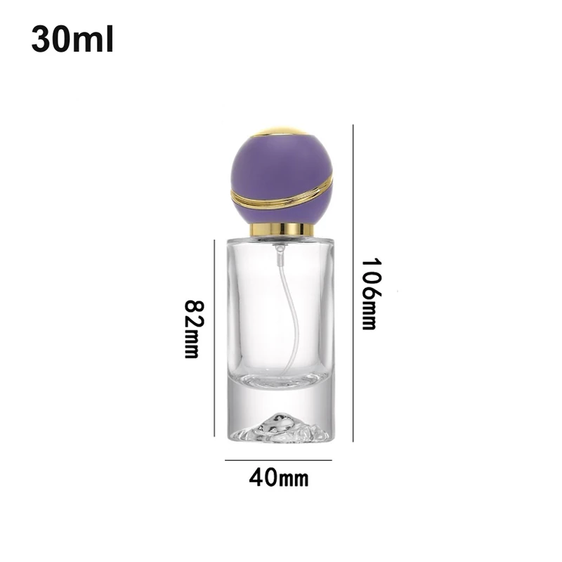 30ml Purple Globe-Cap Mountain-Base Perfume Bottle