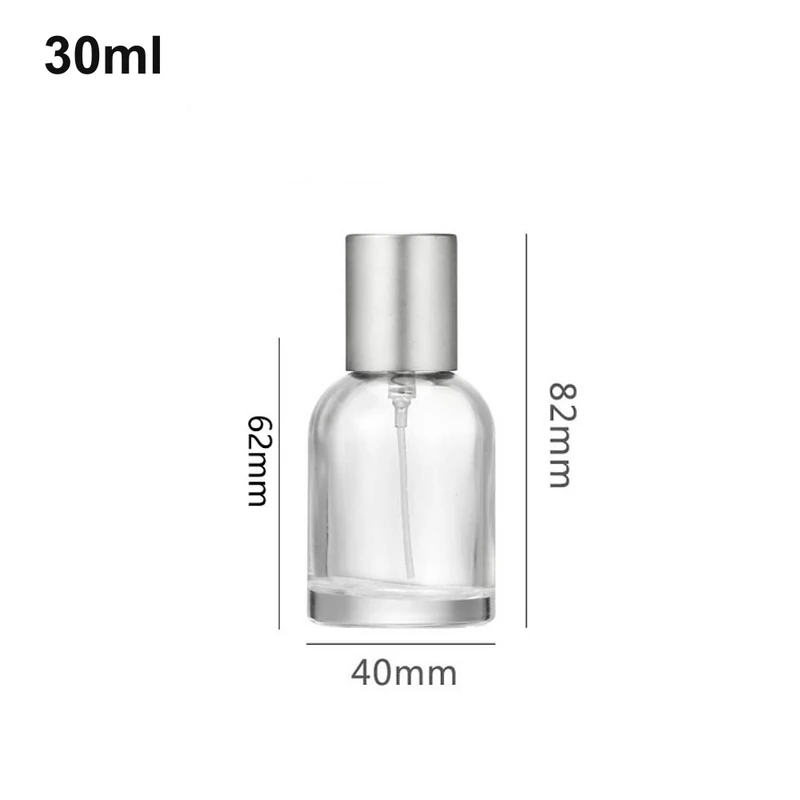 30ml Domed Cylinder Silver-Cap Perfume Bottle