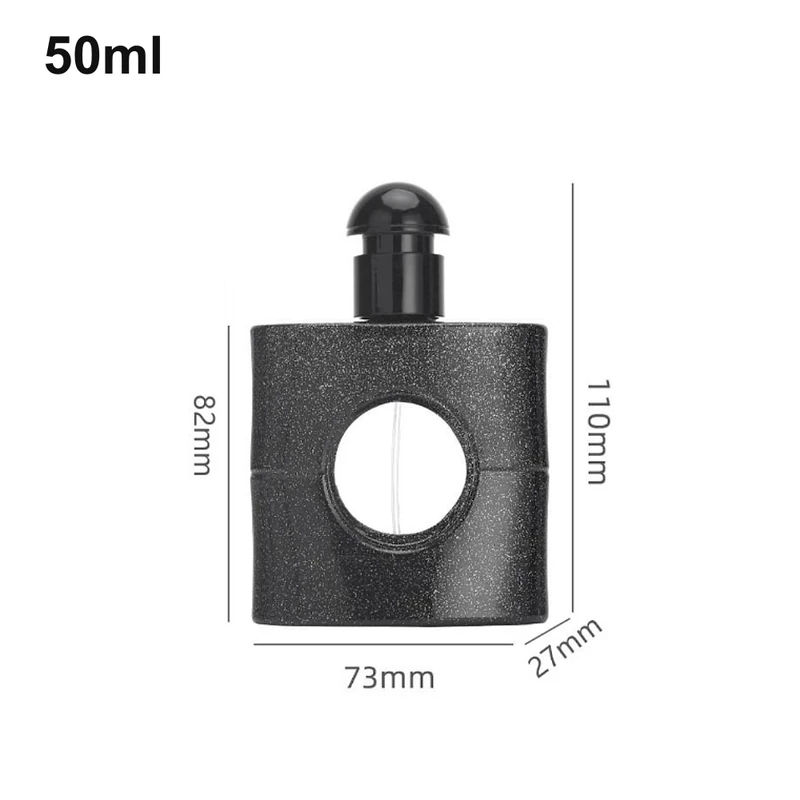 50ml Matte Black Window Perfume Bottle