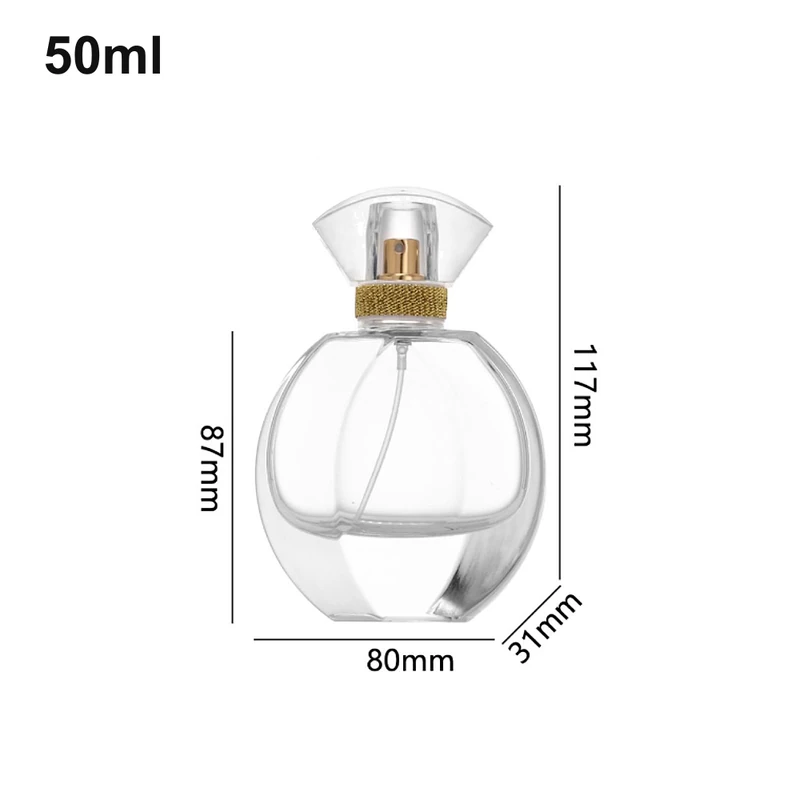 50ml Round Fan-Cap Perfume Bottle