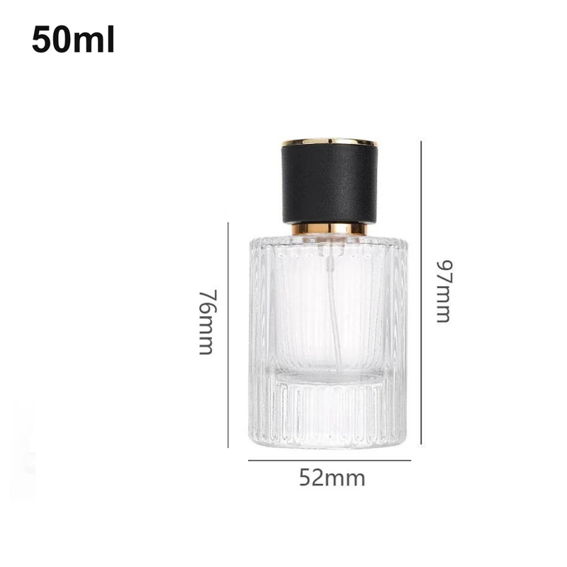 50ml Ribbed Cylinder Perfume Bottle