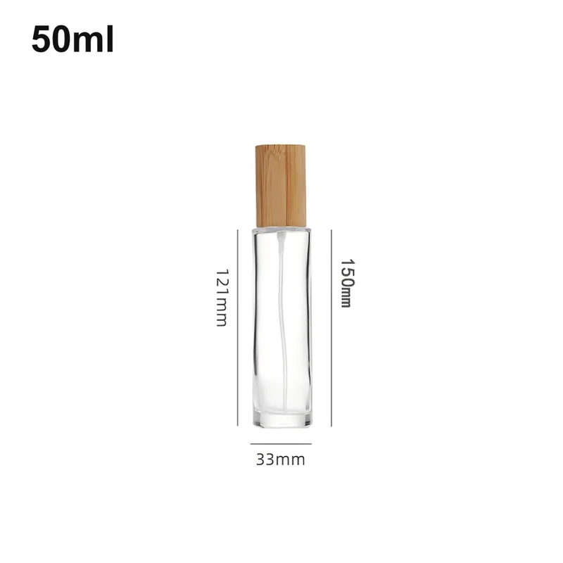 50ml Tall Wood-Cap Perfume Bottle