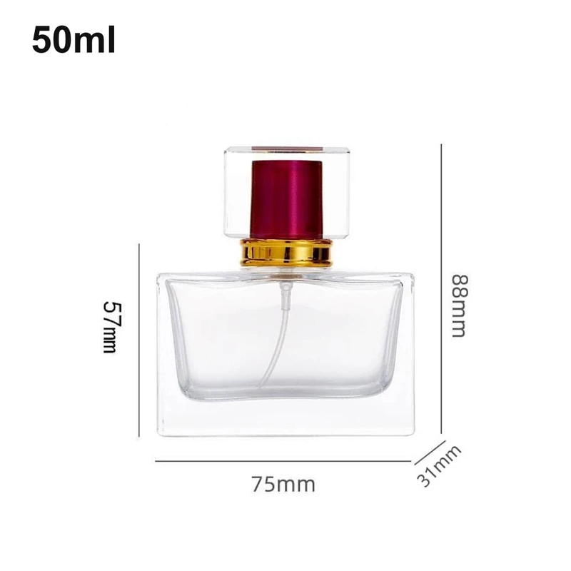 50ml Wide Burgundy-Cap Perfume Bottle