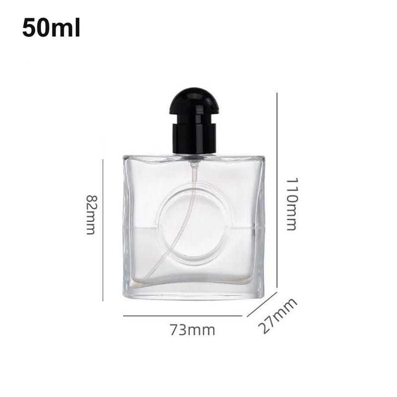 50ml Square Ring-Detail Perfume Bottle