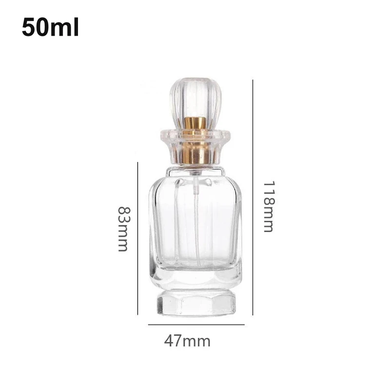 50ml Pedestal Clear-Cap Perfume Bottle