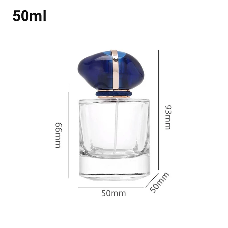 50ml Blue Sculptural-Cap Perfume Bottle