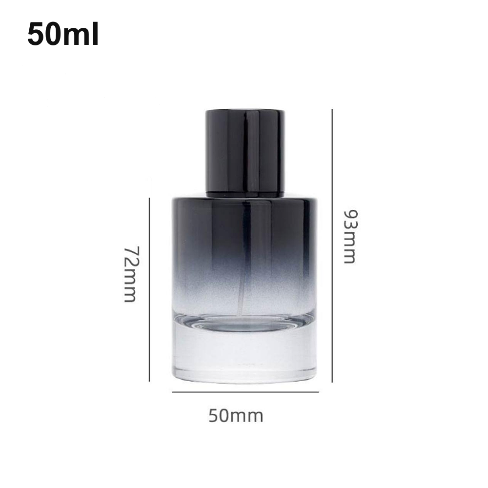 50ml Gradient Black Cylinder Perfume Bottle