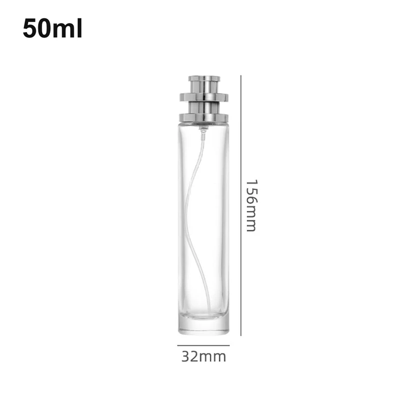 50ml Slim Exposed-Sprayer Cylinder Perfume Bottle