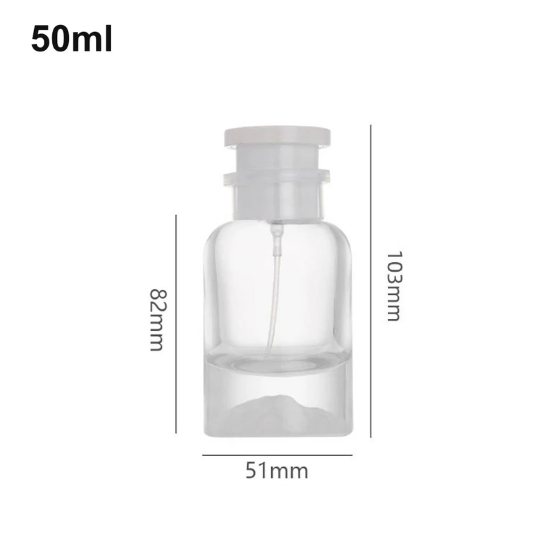 50ml White Sculpted-Base Perfume Bottle