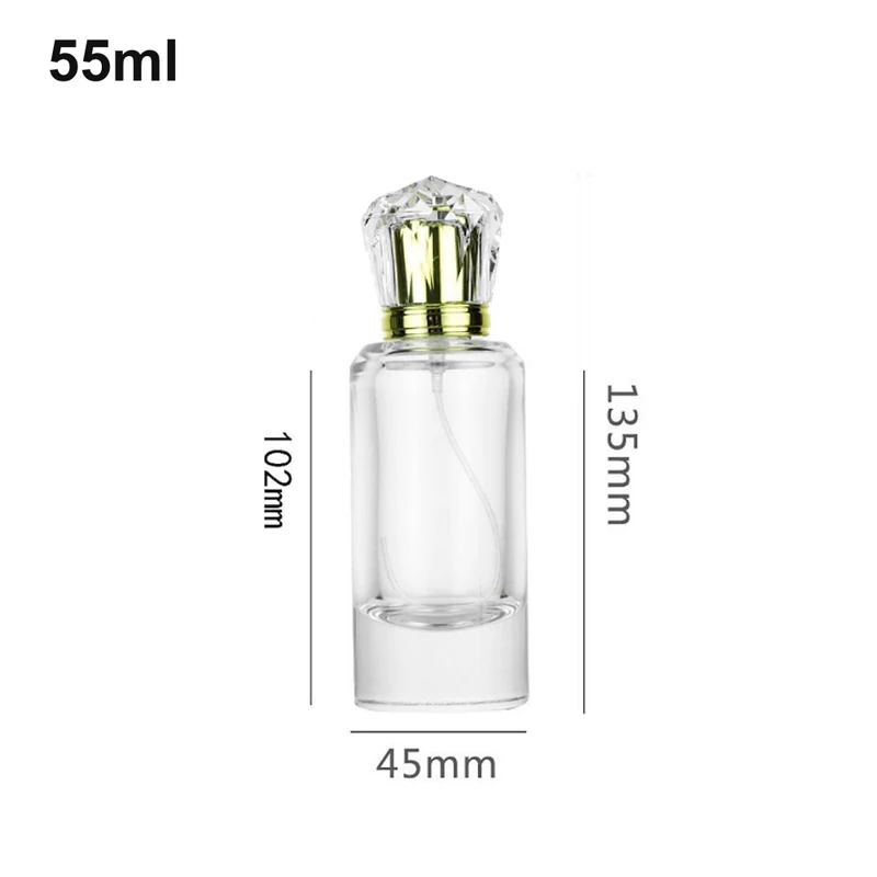 55ml Cylinder Faceted-Cap Perfume Bottle