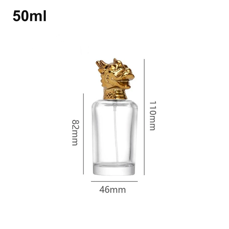 50ml Dragon-Cap Cylinder Perfume Bottle
